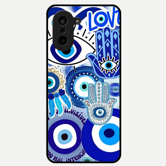  Evil Eyes Dream Glass Case For Oneplus Nord CE5 back cover – full design glossy printed glass finish