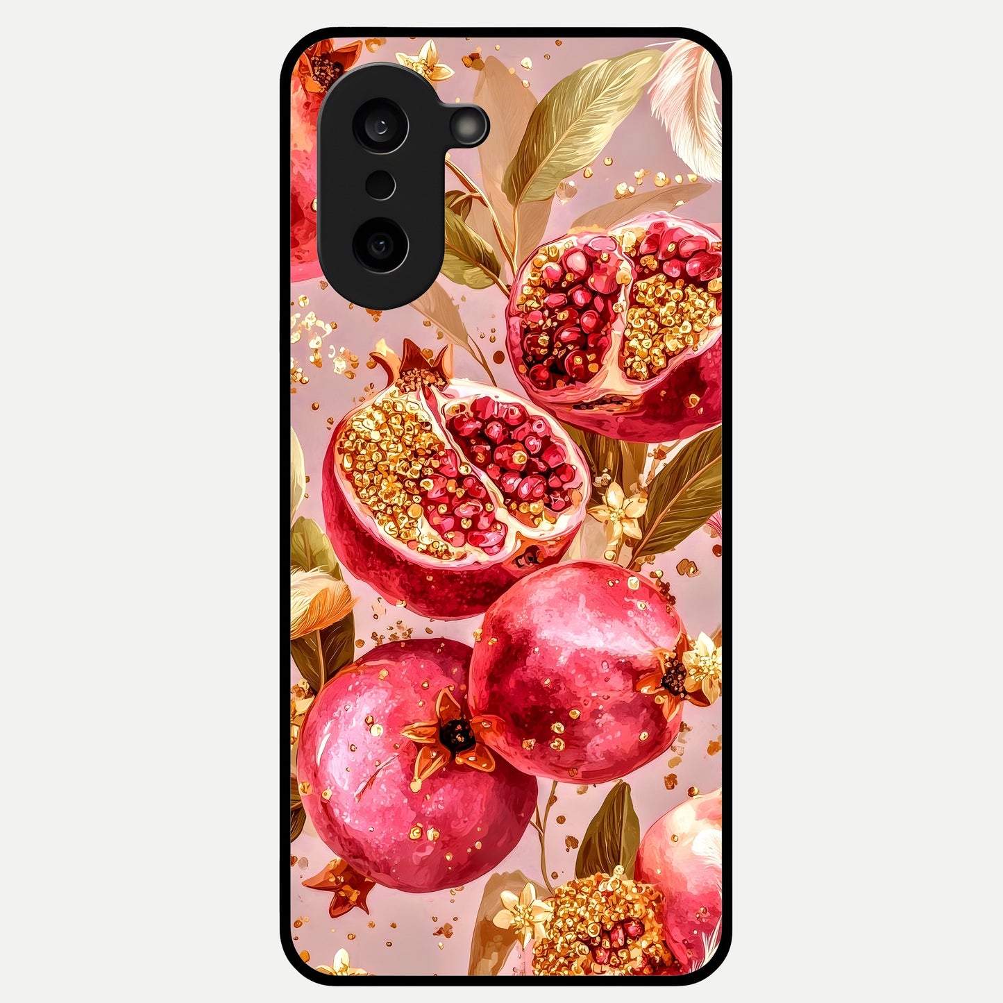  Golden Bloom Glow Glass Case For Oneplus Nord CE5 back cover – full design glossy printed glass finish