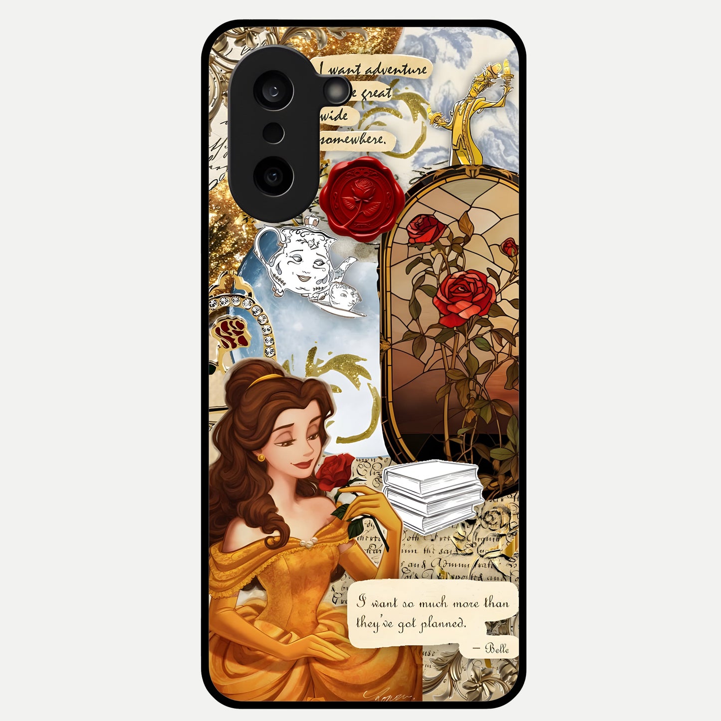  Golden Dream Belle Glass Case For Oneplus Nord CE5 back cover – full design glossy printed glass finish