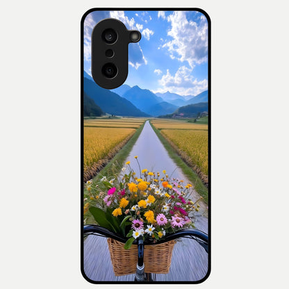  Golden Field Journey Glass Case For Oneplus Nord CE5 back cover – full design glossy printed glass finish