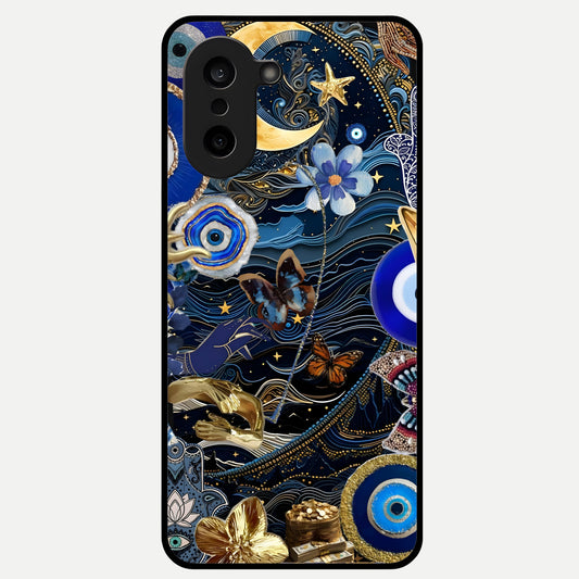  Golden Moon Magic Glass Case For Oneplus Nord CE5 back cover – full design glossy printed glass finish