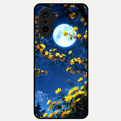  Golden Night Glow Glass Case For Oneplus Nord CE5 back cover – full design glossy printed glass finish