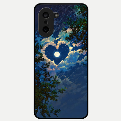  Heart With Moon Sky Glass Case For Oneplus Nord CE5 back cover – full design glossy printed glass finish