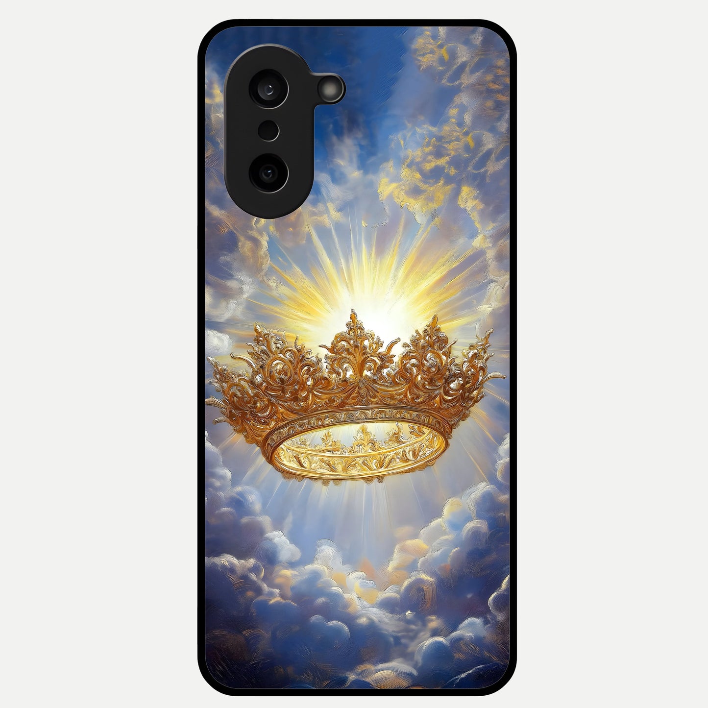 Heavenly Crown Light Glass Case For Oneplus Nord CE5 back cover – full design glossy printed glass finish