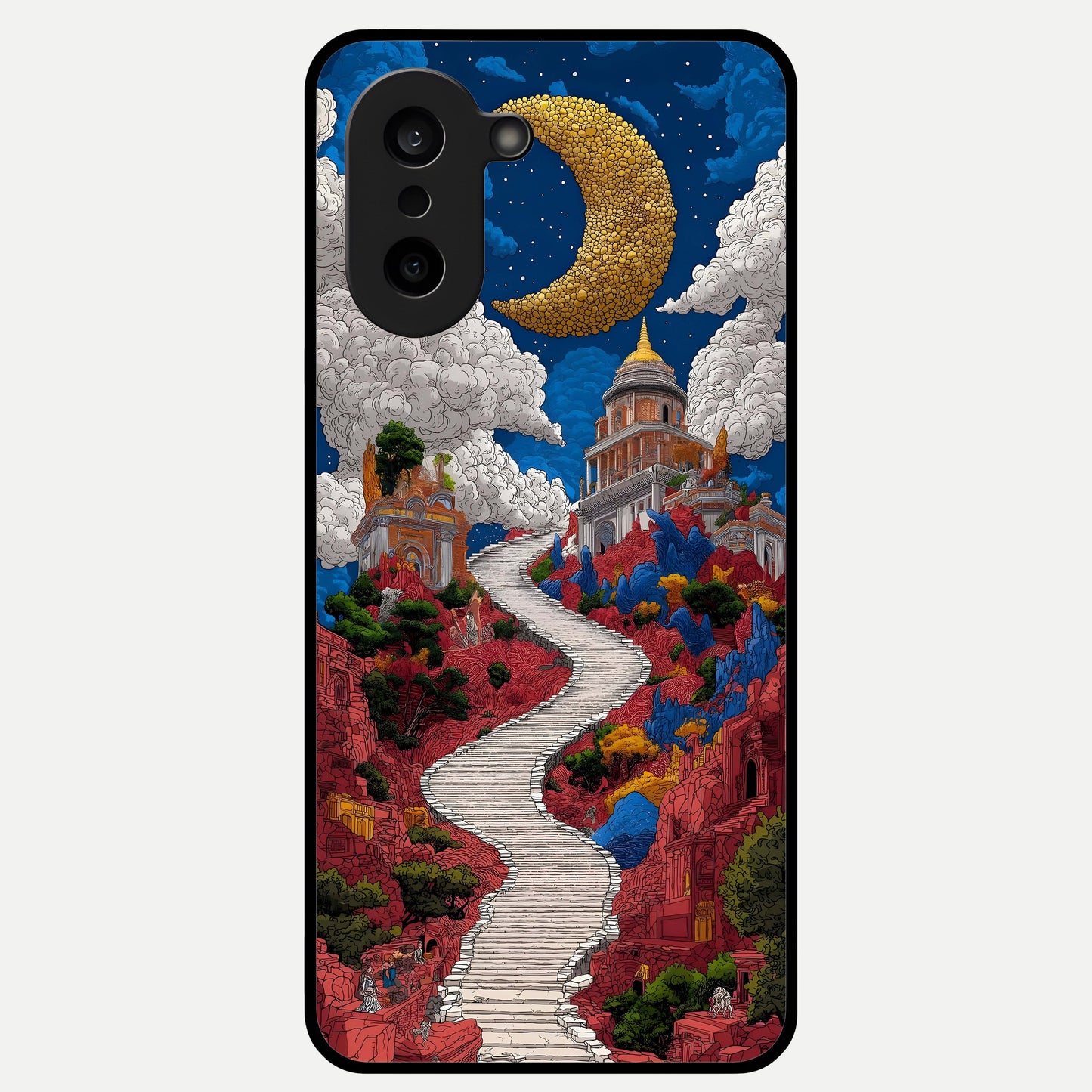  Heavenly Moon Path Glass Case For Oneplus Nord CE5 back cover – full design glossy printed glass finish