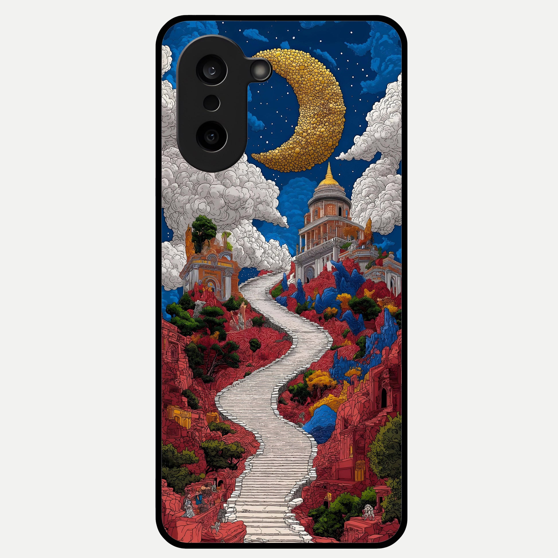  Heavenly Moon Path Glass Case For Oneplus Nord CE5 back cover – full design glossy printed glass finish