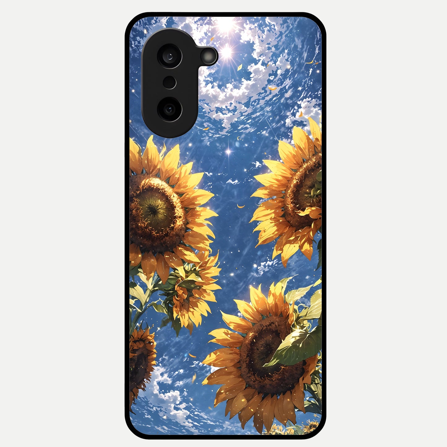  Heavenly Sunflower Rise Glass Case For Oneplus Nord CE5 back cover – full design glossy printed glass finish