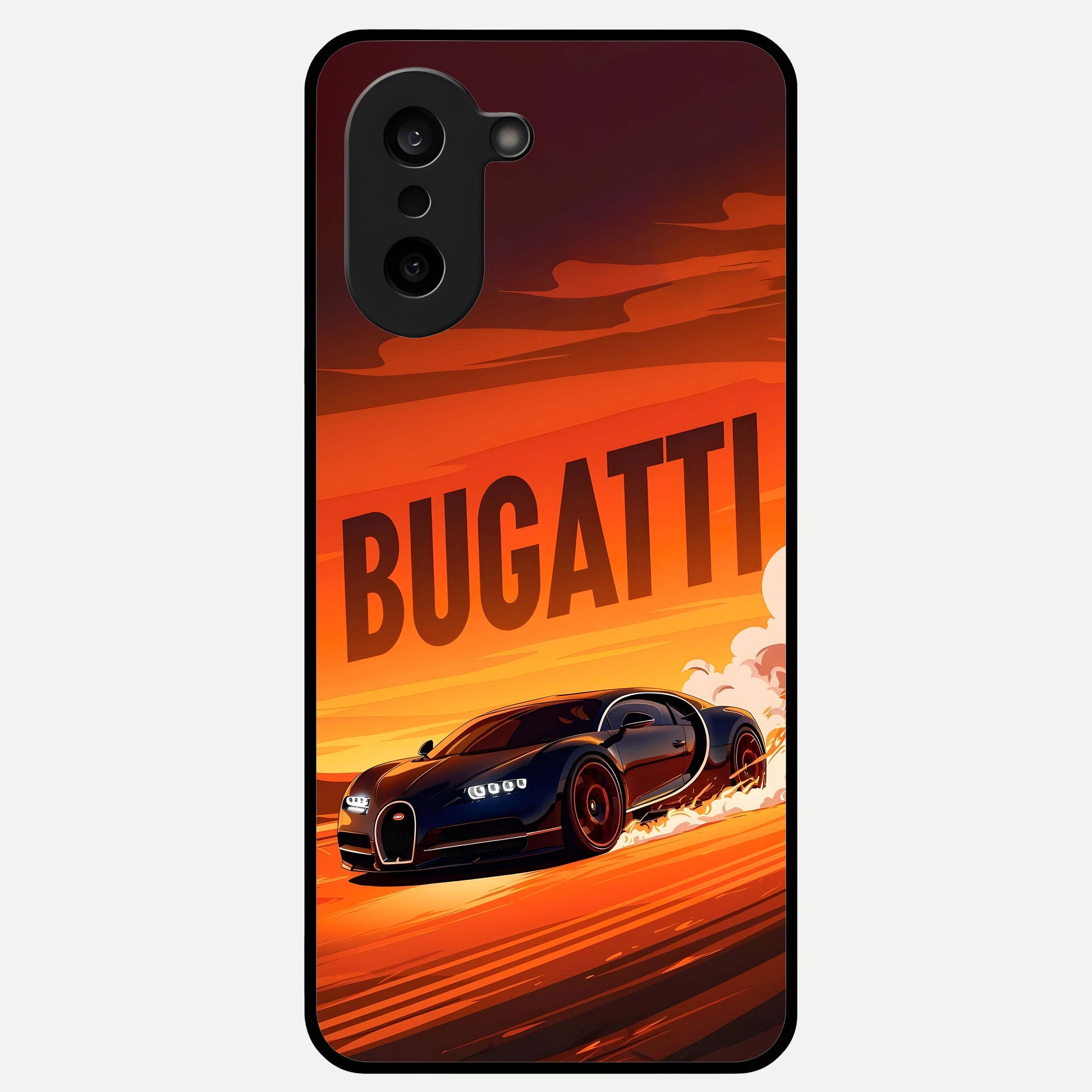  Inferno Bugatti Storm Glass Case For Oneplus Nord CE5 back cover – full design glossy printed glass finish