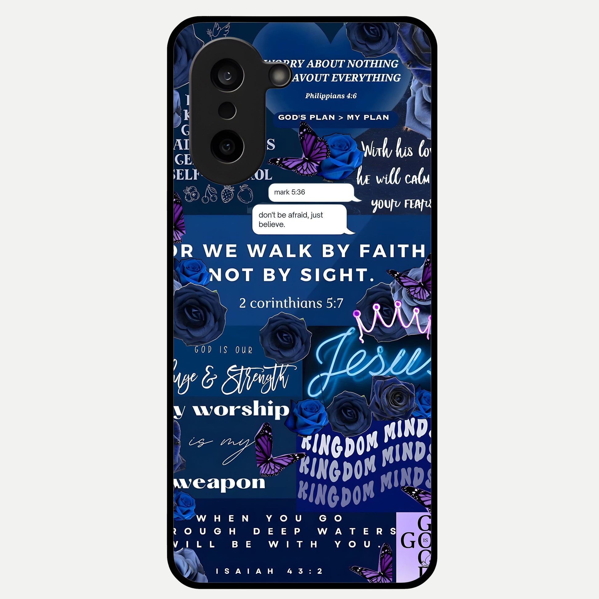  Kingdom Faith Glow Glass Case For Oneplus Nord CE5 back cover – full design glossy printed glass finish