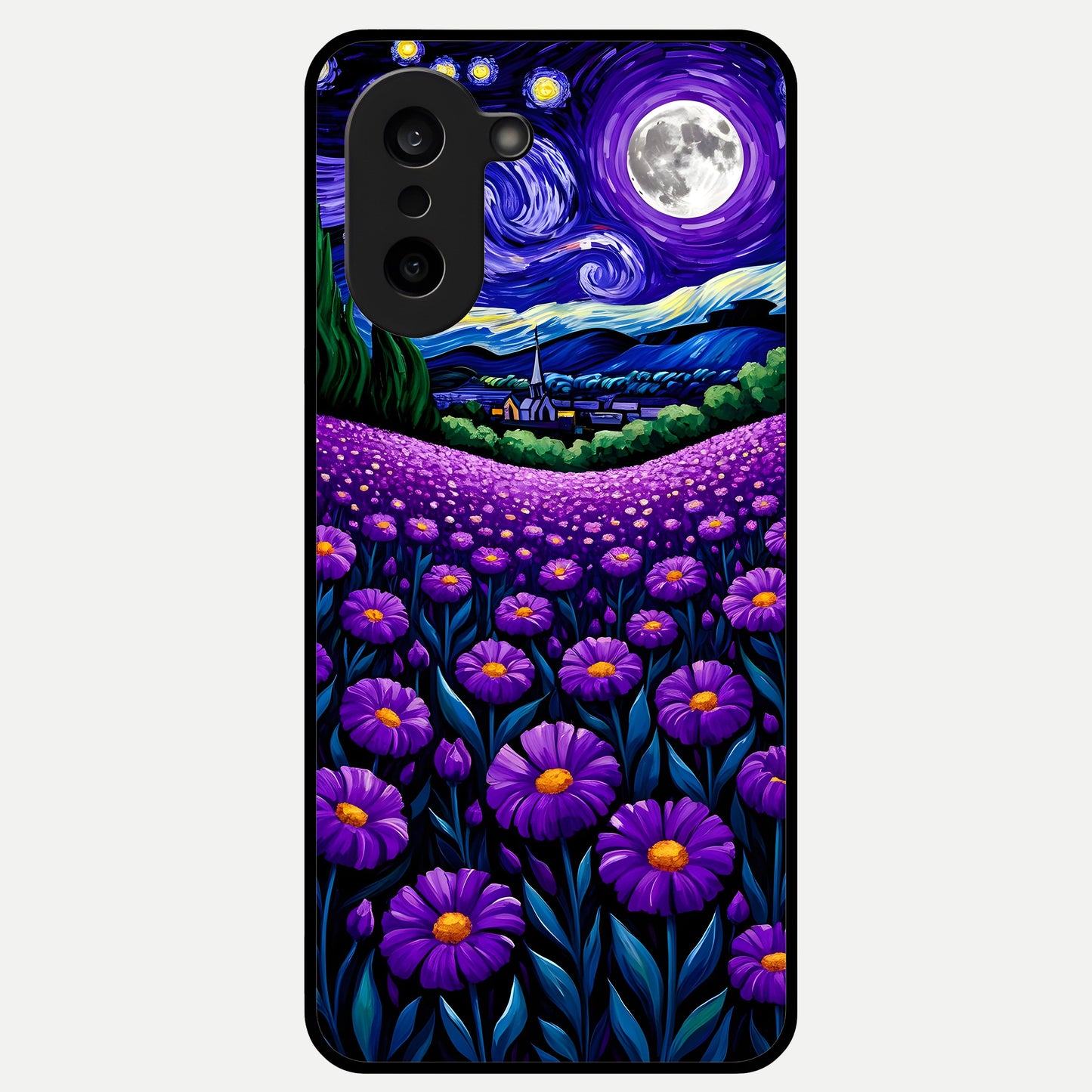  Lavender Moon Field Glass Case For Oneplus Nord CE5 back cover – full design glossy printed glass finish