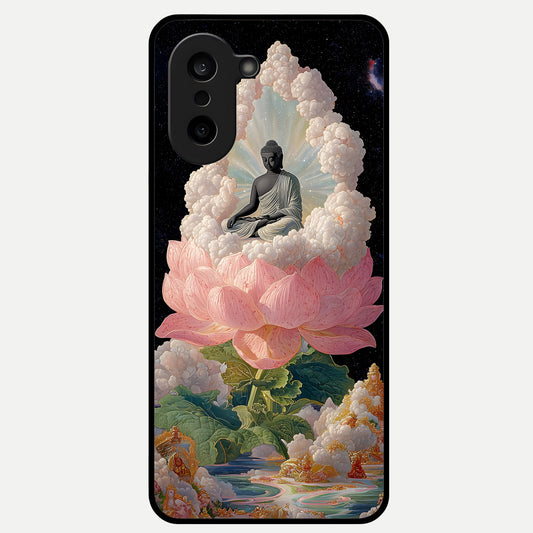  Lotus Divine Peace Glass Case For Oneplus Nord CE5 back cover – full design glossy printed glass finish