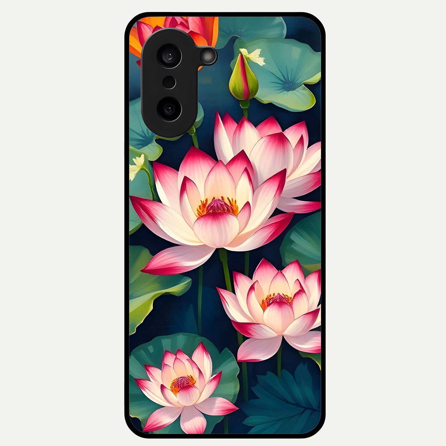  Lotus Dream Serenity Glass Case For Oneplus Nord CE5 back cover – full design glossy printed glass finish