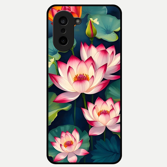  Lotus Dream Serenity Glass Case For Oneplus Nord CE5 back cover – full design glossy printed glass finish