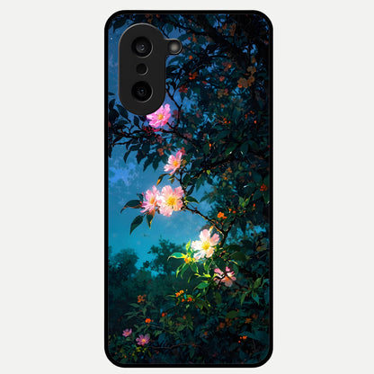 Midnight Bloom Glow Glass Case For Oneplus Nord CE5 back cover – full design glossy printed glass finish