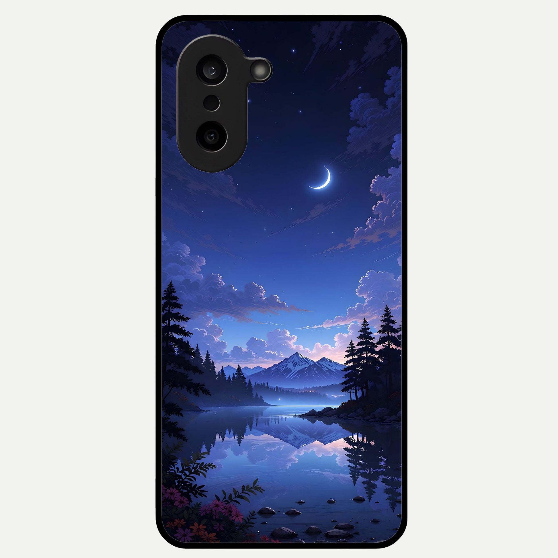  Midnight Lake Peace Glass Case For Oneplus Nord CE5 back cover – full design glossy printed glass finish