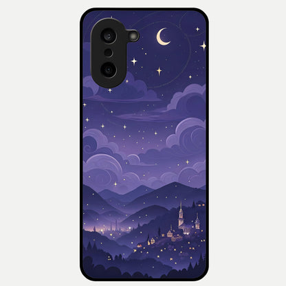  Minimal Night View Glass Case For Oneplus Nord CE5 back cover – full design glossy printed glass finish