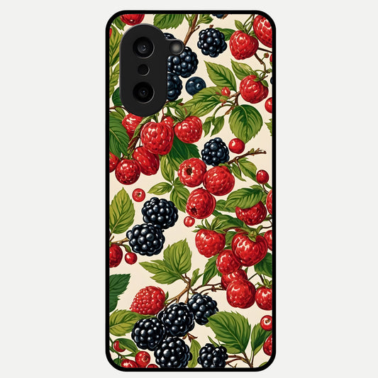  Mixed Berry Collage Glass Case For Oneplus Nord CE5 back cover – full design glossy printed glass finish