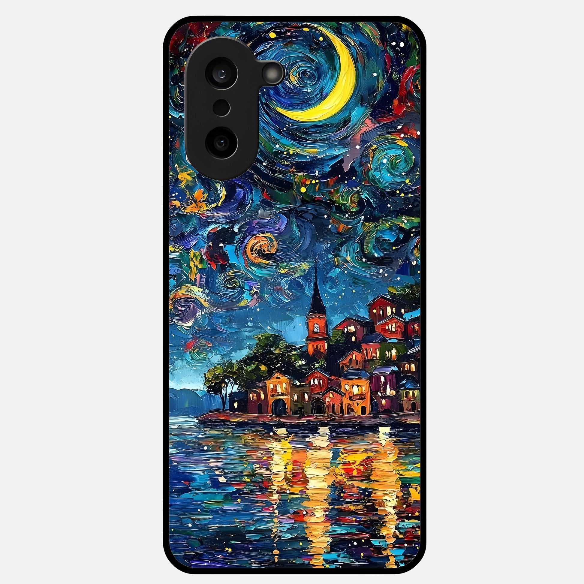  Moonlight Harbor Glow Glass Case For Oneplus Nord CE5 back cover – full design glossy printed glass finish