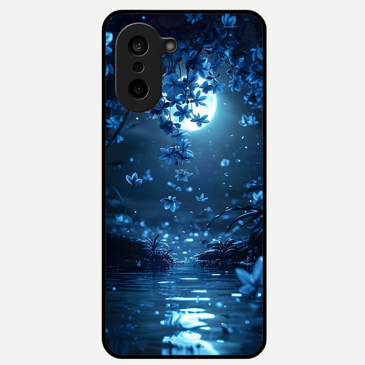  Moonlight Petal Dream Glass Case For Oneplus Nord CE5 back cover – full design glossy printed glass finish