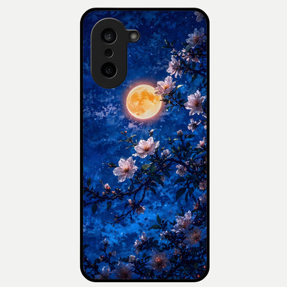  Moonlit Blossoms Night Glass Case For Oneplus Nord CE5 back cover – full design glossy printed glass finish