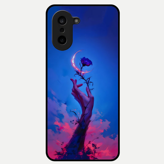  Mystic Hand Glass Case For Oneplus Nord CE5 back cover – full design glossy printed glass finish