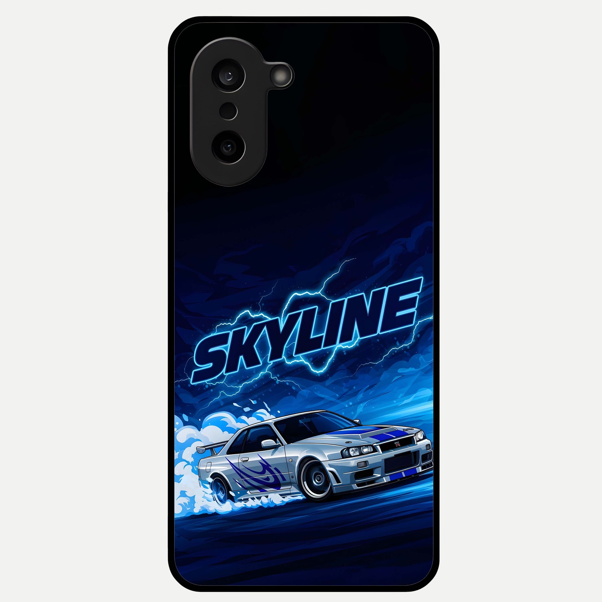  Neon Drift Beast Glass Case For Oneplus Nord CE5 back cover – full design glossy printed glass finish
