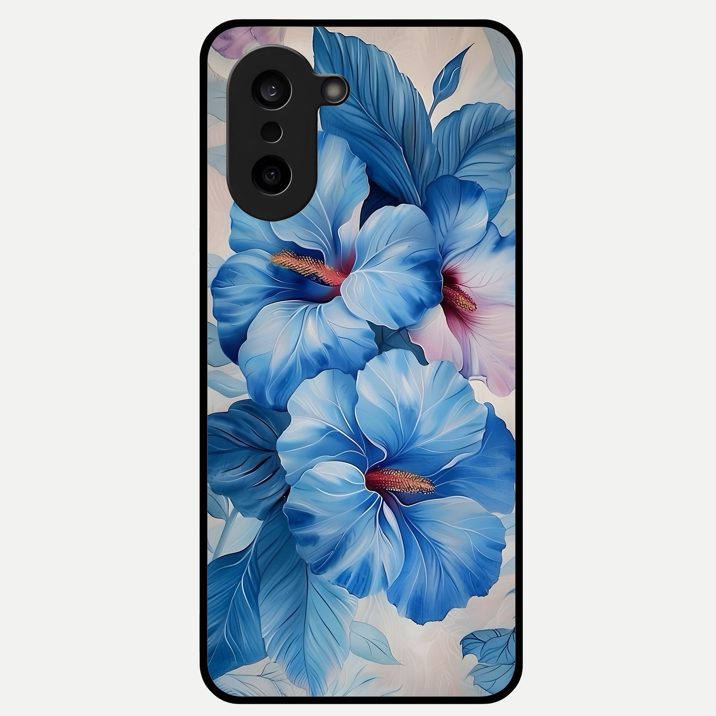  Ocean Hibiscus Grace Glass Case For Oneplus Nord CE5 back cover – full design glossy printed glass finish