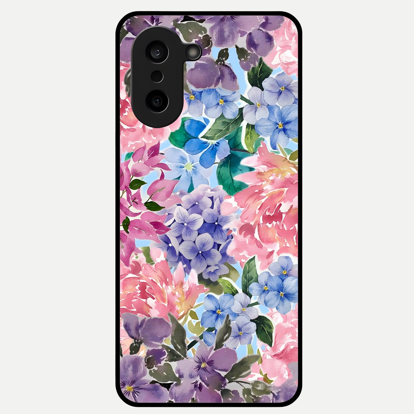  Pastel Floral Mix Glass Case For Oneplus Nord CE5 back cover – full design glossy printed glass finish