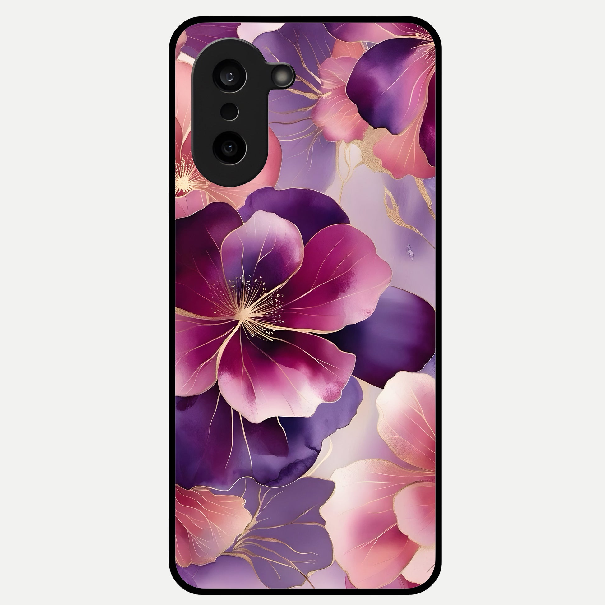  Pink Bouquet Florals Glass Case For Oneplus Nord CE5 back cover – full design glossy printed glass finish
