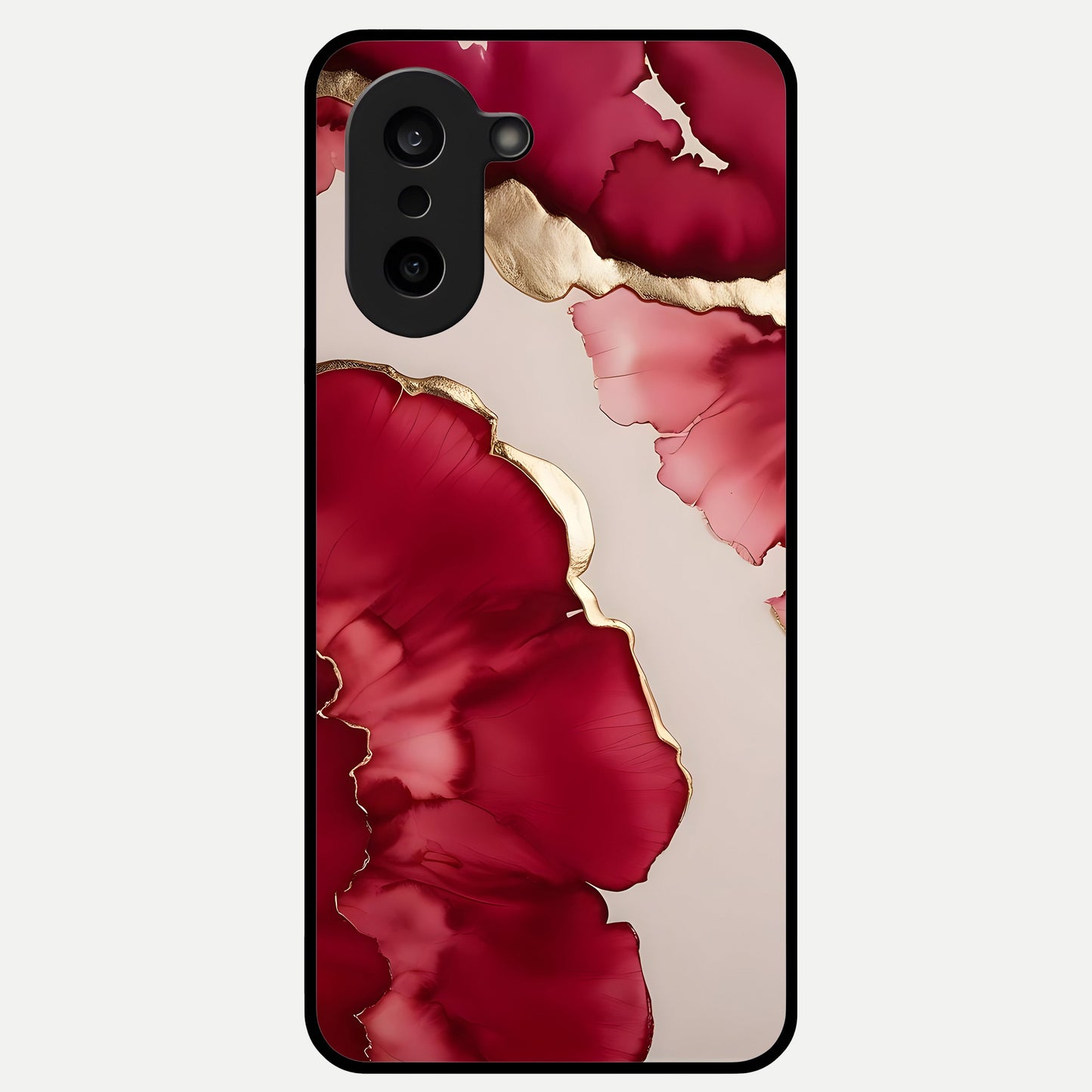  Pink And White Marble Glass Case For Oneplus Nord CE5 back cover – full design glossy printed glass finish