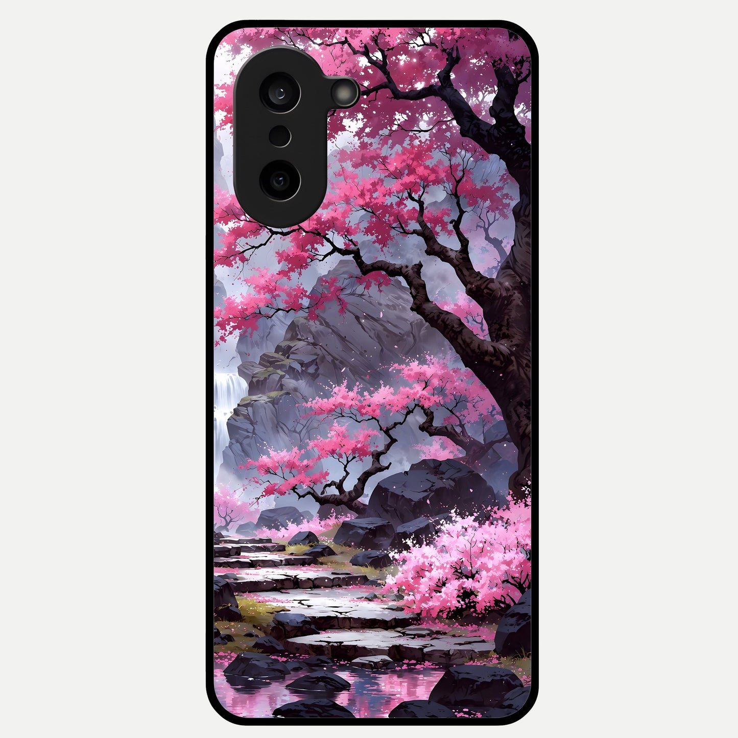  Pink Sunflower Glow Glass Case For Oneplus Nord CE5 back cover – full design glossy printed glass finish