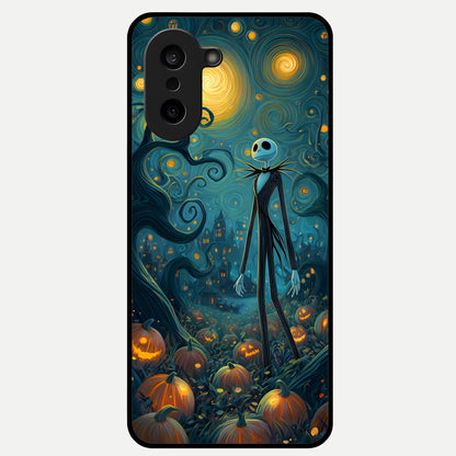  Pumpkin Moon Night Glass Case For Oneplus Nord CE5 back cover – full design glossy printed glass finish