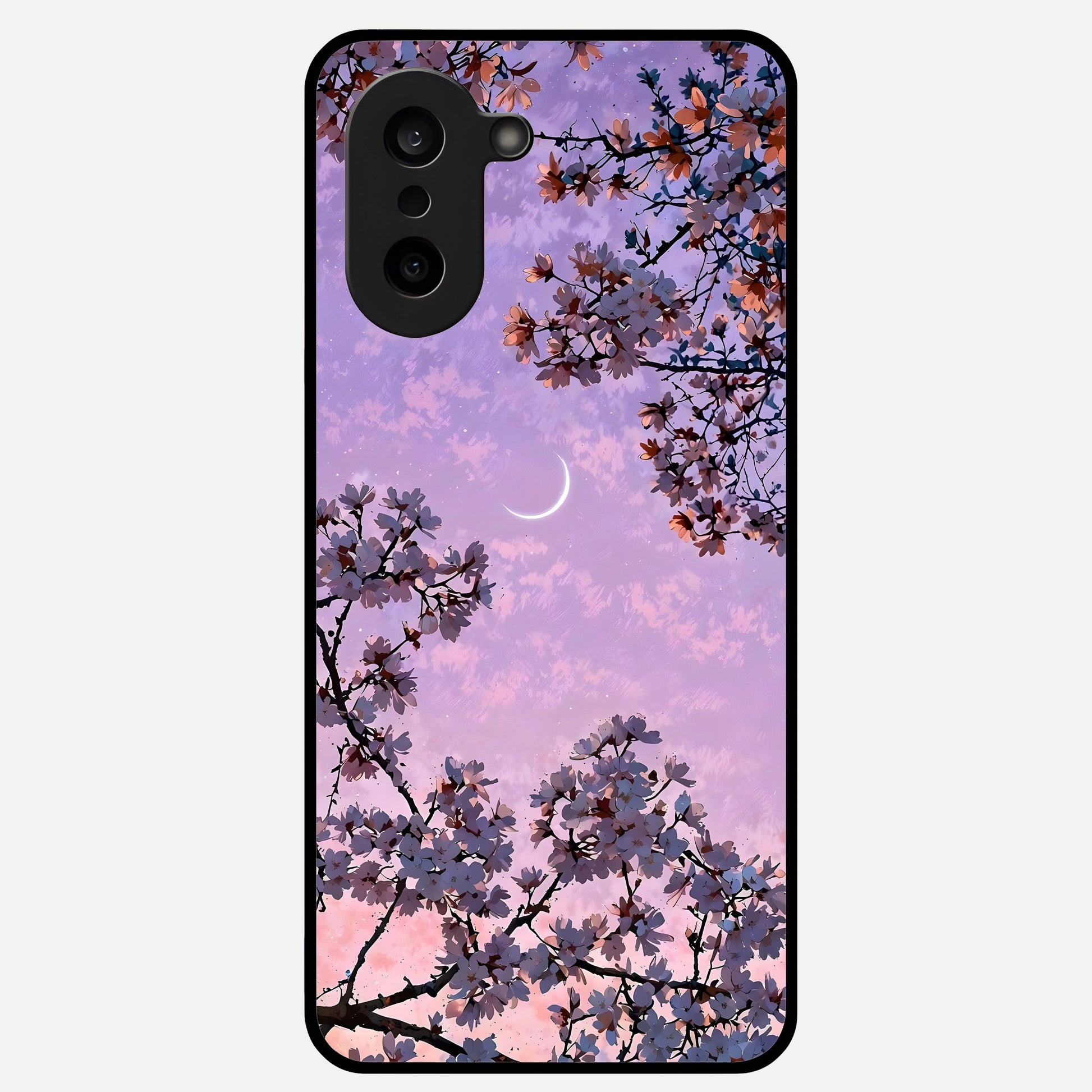  Purple Serenity Moon Glass Case For Oneplus Nord CE5 back cover – full design glossy printed glass finish