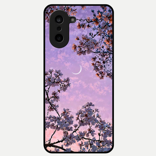  Purple Serenity Moon Glass Case For Oneplus Nord CE5 back cover – full design glossy printed glass finish