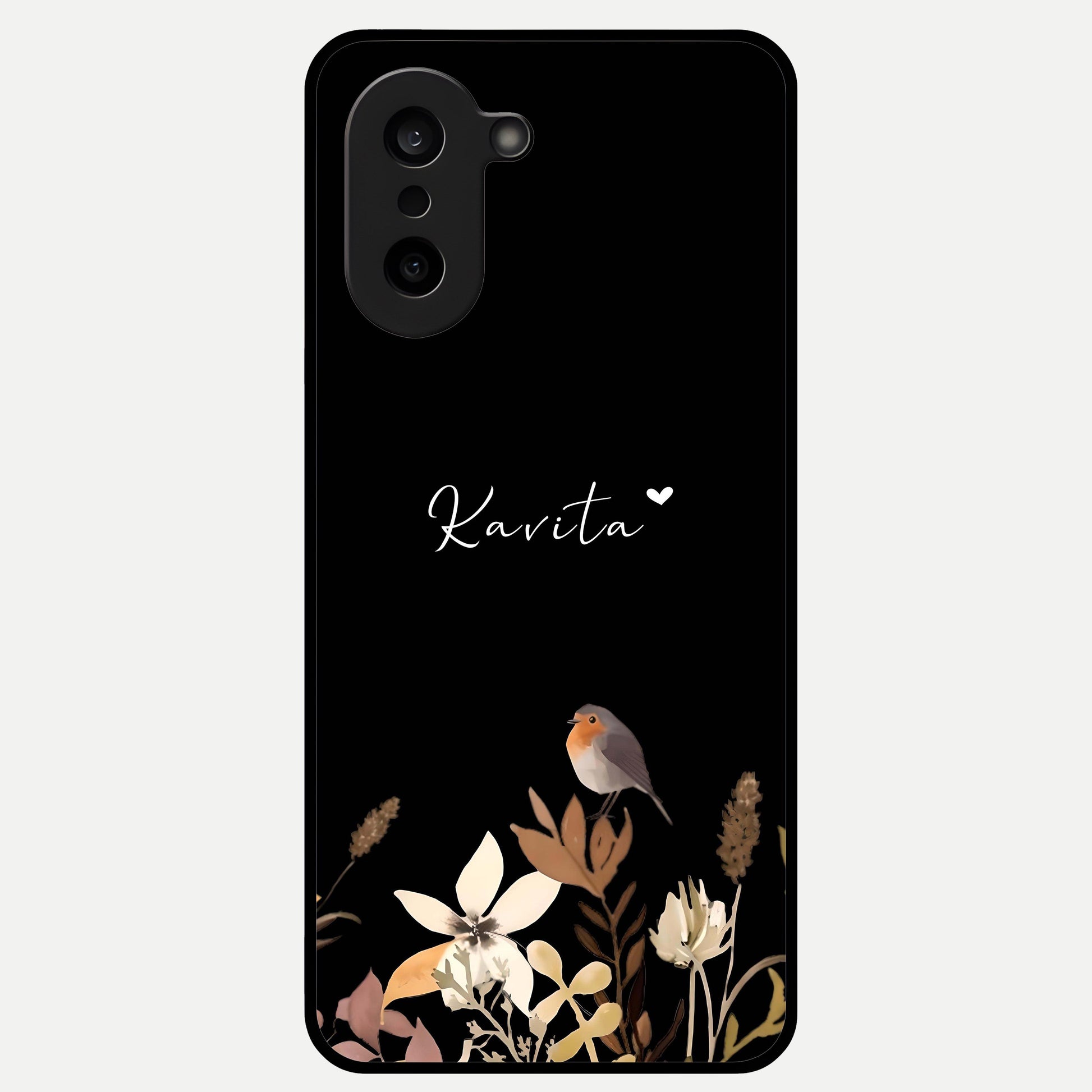  Quiet Garden Tune Custom Name Glass Case For Oneplus Nord CE5 back cover – full design glossy printed glass finish