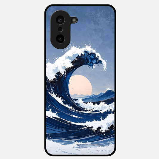  Rising Tide Power Glass Case For Oneplus Nord CE5 back cover – full design glossy printed glass finish