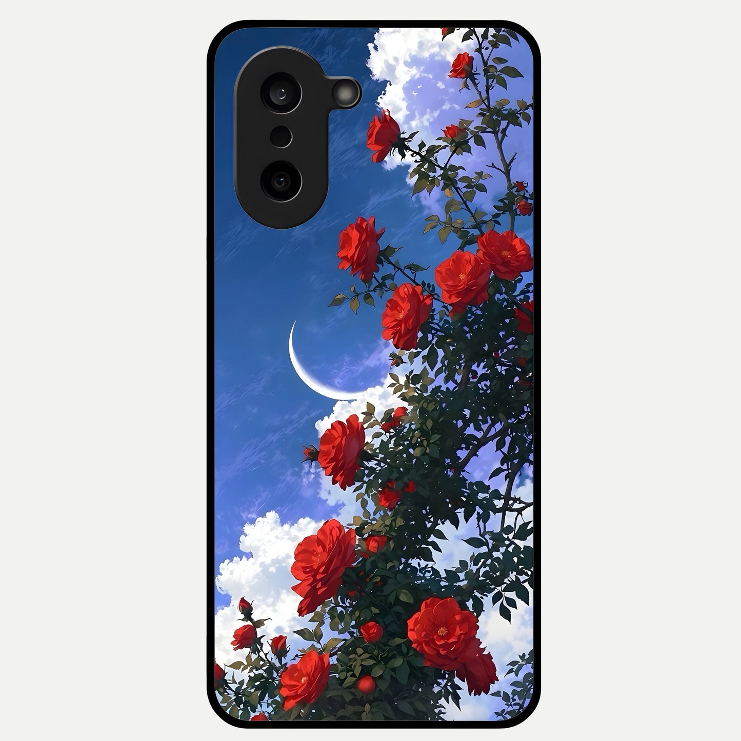  Rose Drift Flowers Glass Case For Oneplus Nord CE5 back cover – full design glossy printed glass finish
