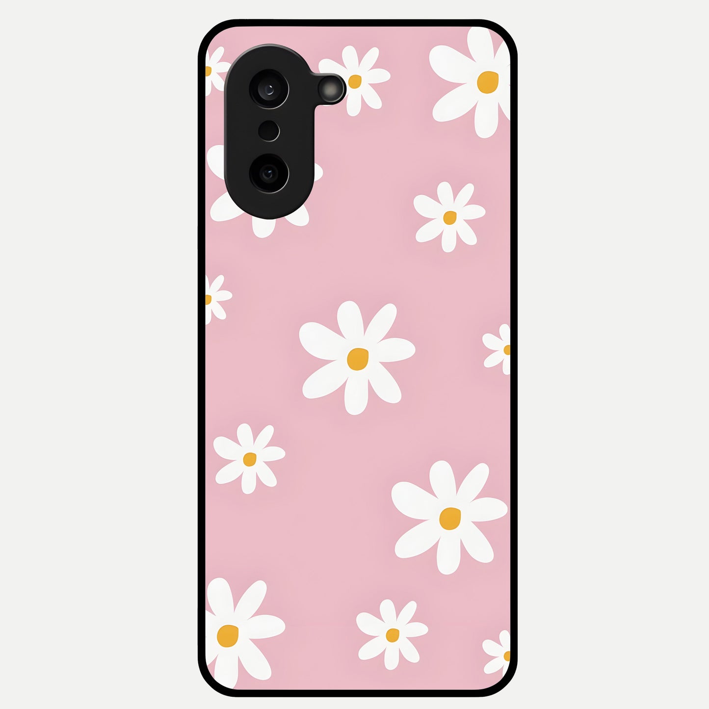  Soft Daisy Bliss Glass Case For Oneplus Nord CE5 back cover – full design glossy printed glass finish