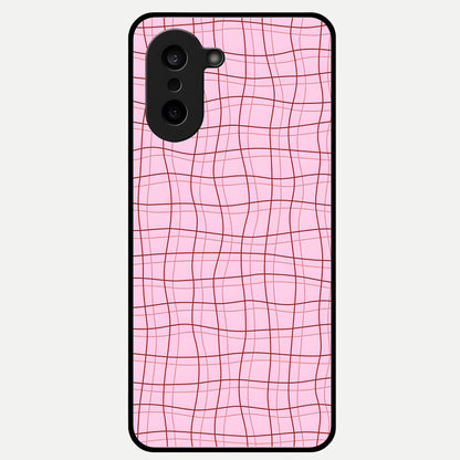  Soft Grid Bliss Glass Case For Oneplus Nord CE5 back cover – full design glossy printed glass finish