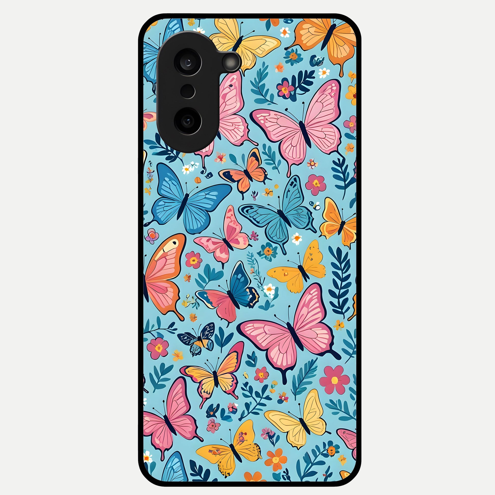  Spring Wing Garden Glass Case For Oneplus Nord CE5 back cover – full design glossy printed glass finish