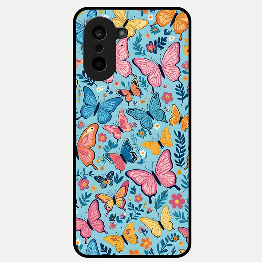  Spring Wing Garden Glass Case For Oneplus Nord CE5 back cover – full design glossy printed glass finish