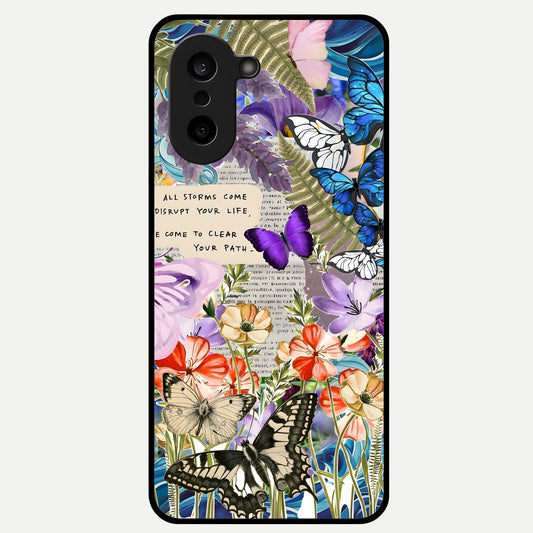  Storm Path Bloom Glass Case For Oneplus Nord CE5 back cover – full design glossy printed glass finish