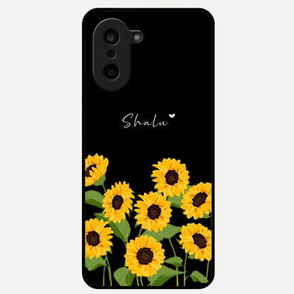  Sunflower Sky Bloom Glass Case For Oneplus Nord CE5 back cover – full design glossy printed glass finish
