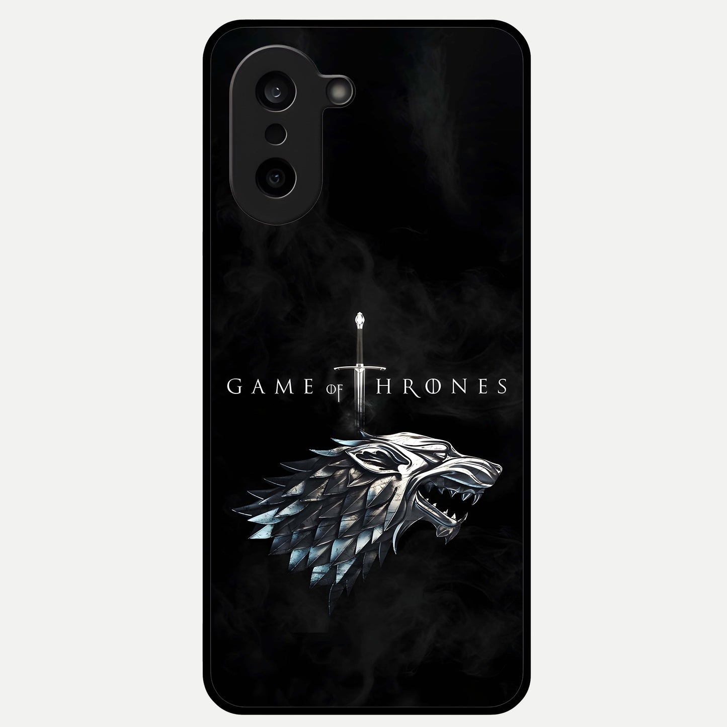  Throne Wolf Legacy Glass Case For Oneplus Nord CE5 back cover – full design glossy printed glass finish