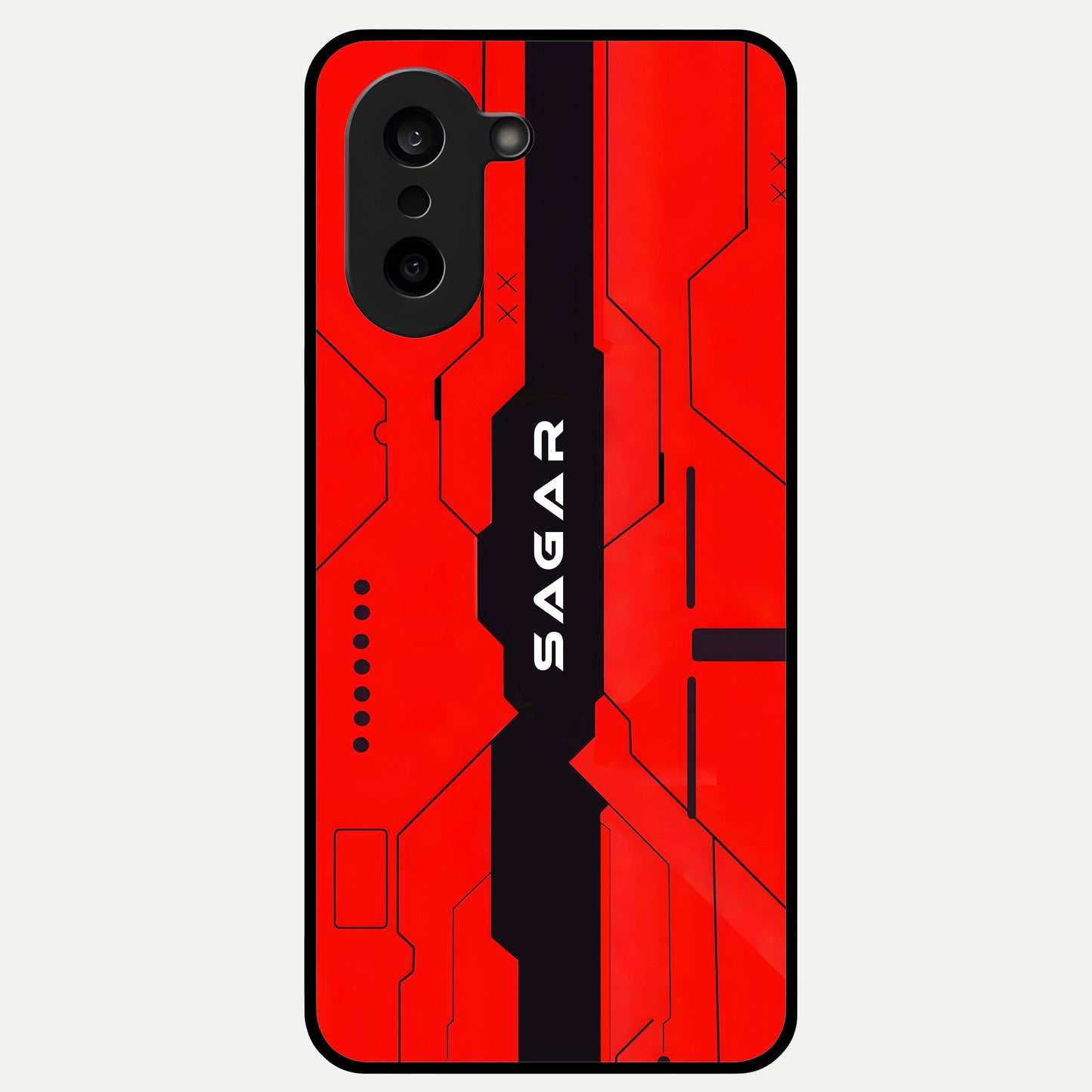  Voltage Rise CYBERPUNK Custom Name Glass Case For Oneplus Nord CE5 back cover – personalized glossy printed glass finish