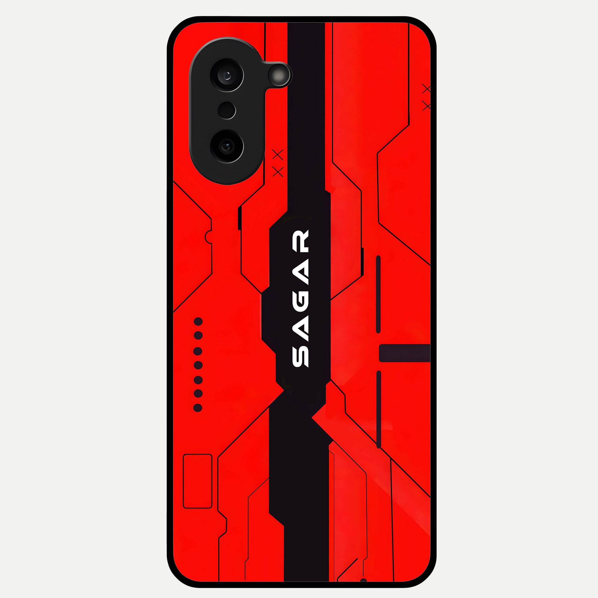  Voltage Rise CYBERPUNK Custom Name Glass Case For Oneplus Nord CE5 back cover – personalized glossy printed glass finish