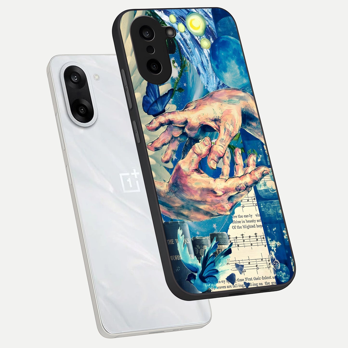  Aesthetic Divider phone case For Oneplus Nord CE5 showing premium glass back cover with detailed artwork