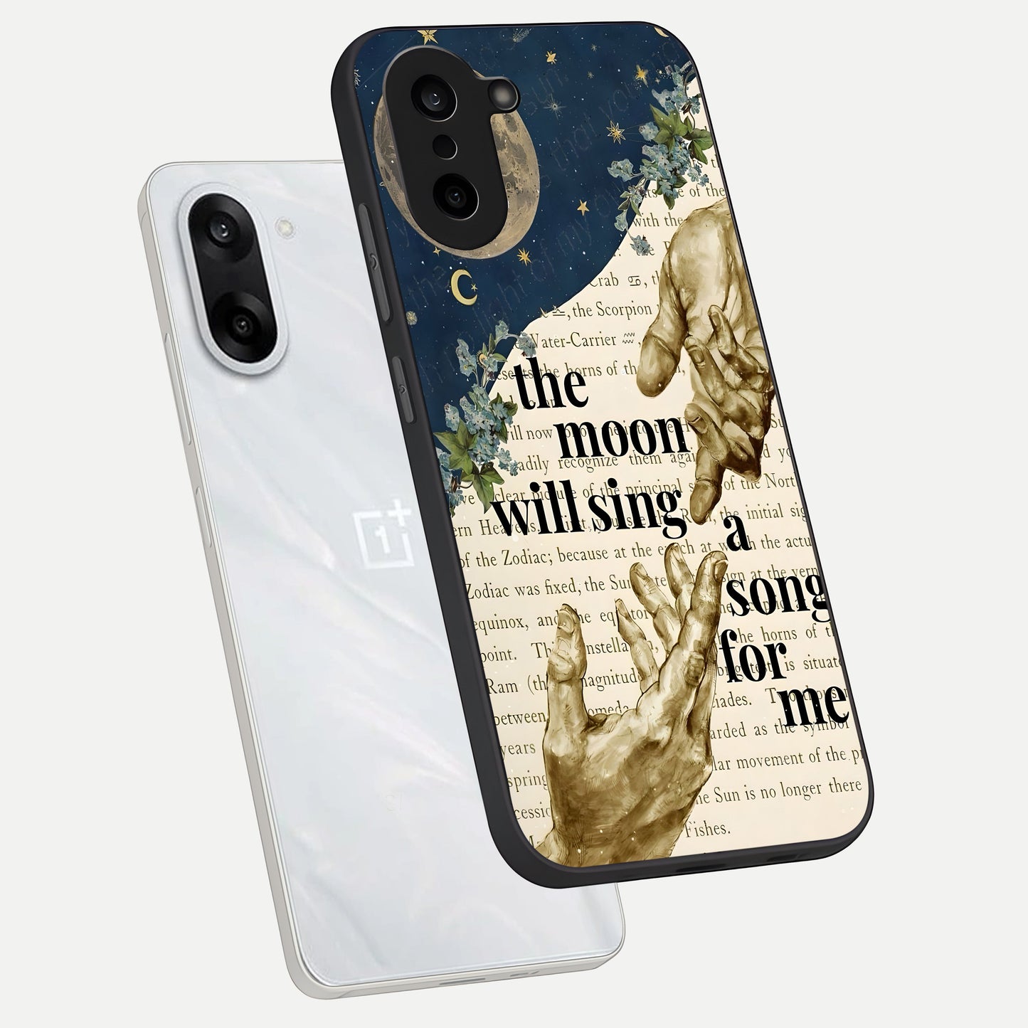  Aesthetic Divine phone case For Oneplus Nord CE5 showing premium glass back cover with detailed artwork