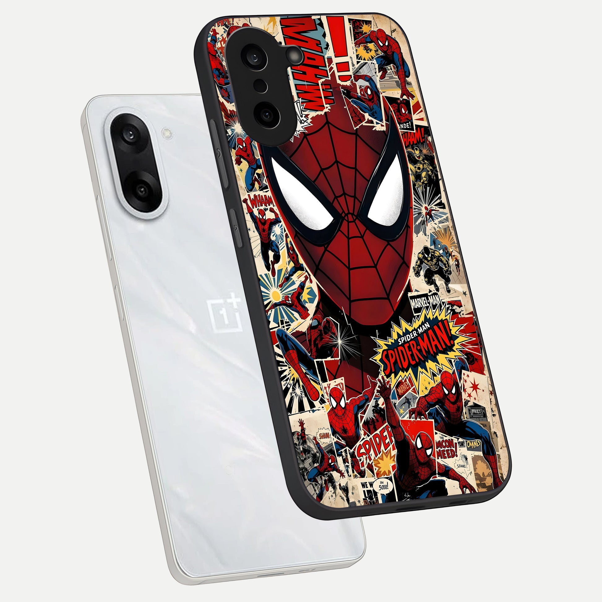  Aesthetic Wonder Spider phone case For Oneplus Nord CE5 showing premium glass back cover with detailed artwork