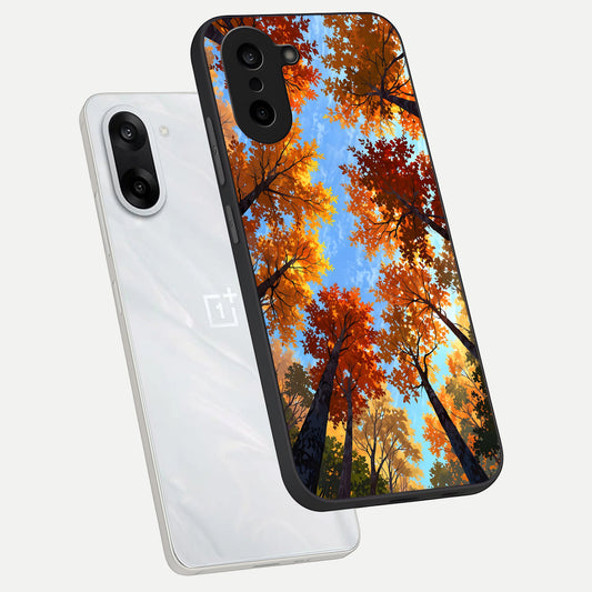  Autumn Sky Rise phone case For Oneplus Nord CE5 showing premium glass back cover with detailed artwork